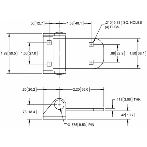 Strap Hinge 1043 Ss Strap Hinge 1043 Ss