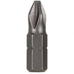 Bit Insert # 2 Phillips  Point  1/4 Hex Shank 1" Long Q-40P02