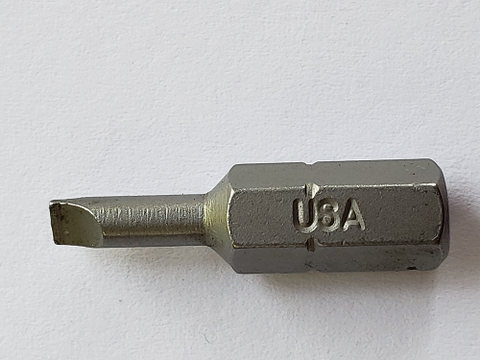 Bit #0 Slotted Insert Bit 1/4" Hex Shank Q-45S0 Bit #0 Slotted Insert Bit 1/4" Hex Shank Q-45S0