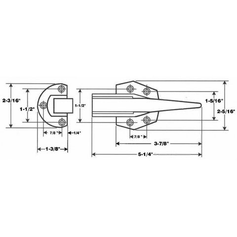 507 Lock Polished Stainless Refrigeration Lock