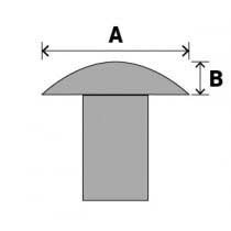 Buck Rivet 1/4 X 3/8 Braz Head Hard 2117-T4