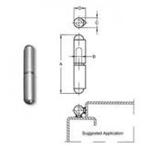 Bullet Hinges-Steel Fsp-100 Bullet Hinges-Steel Fsp-100